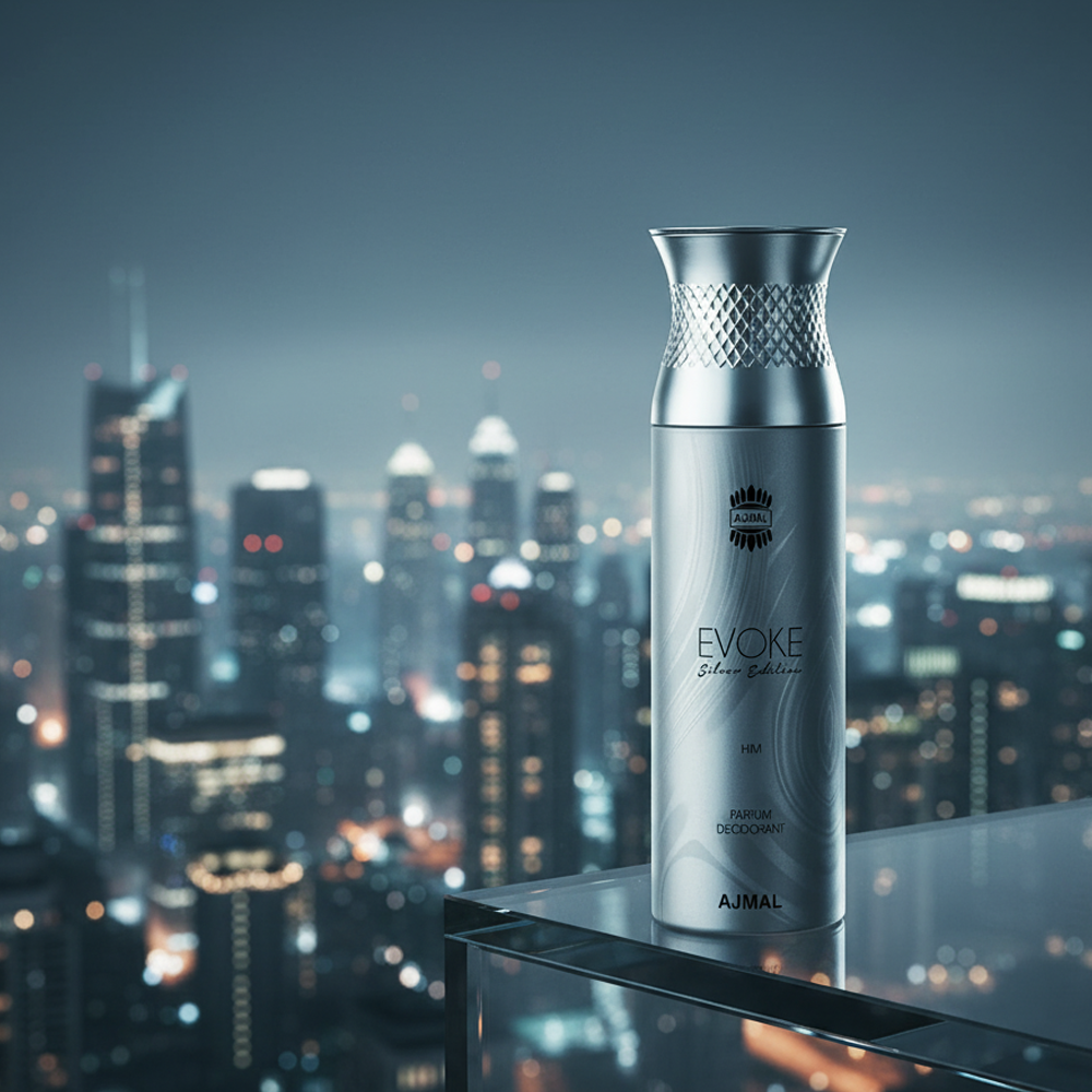 Buy Ajmal Evoke Silver Edition Him Parfum Deodorant Online In India at Scentira