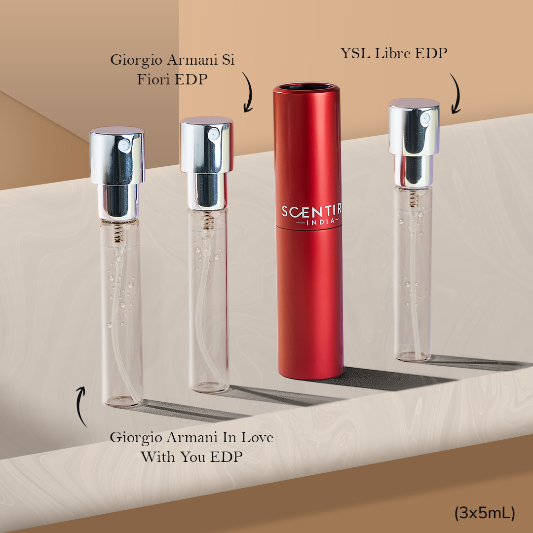 Women Daytime Discovery Set Giorgio Armani Si Fiori, Ysl Libre, Giorgio Armani In Love With You
