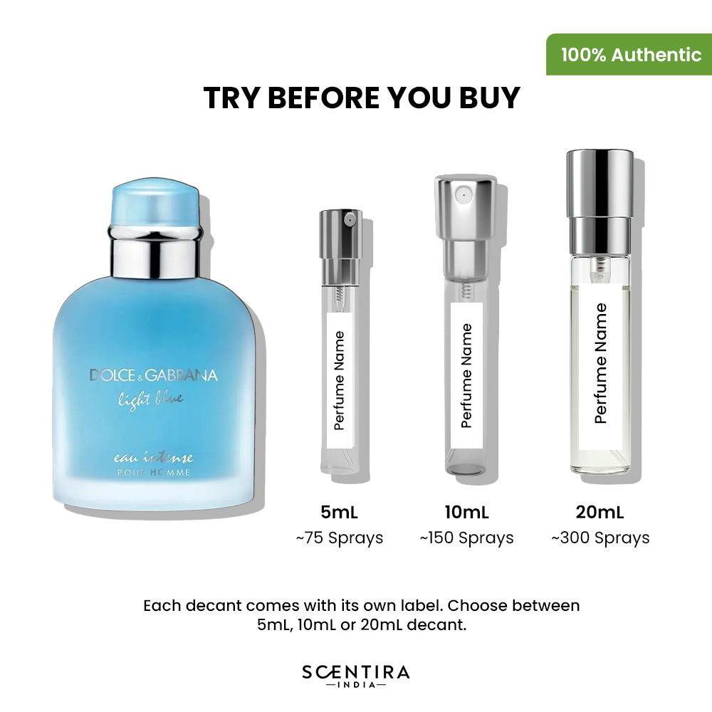 Buy Dolce & Gabbana Light Blue Eau Intense Men Eau De Parfum Online In India at Scentira