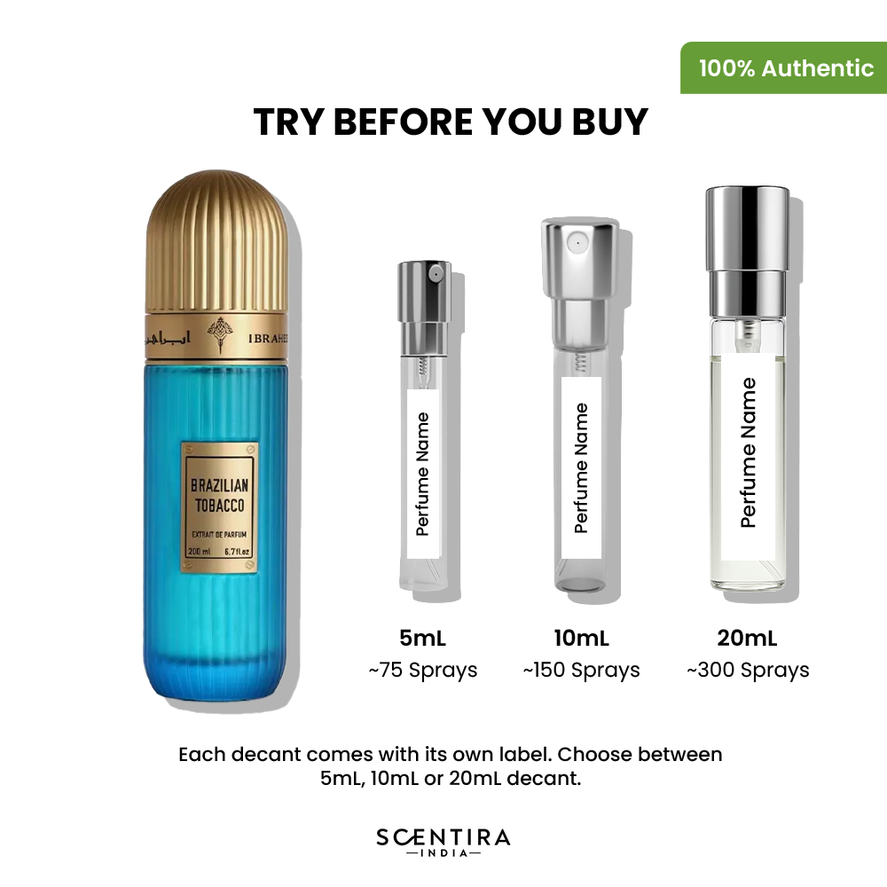 Buy Ibraheem Al Qurashi Brazilian Tobacco Extrait De Parfum Online In India at Scentira