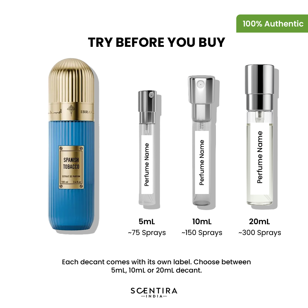 Buy Ibraheem Al Qurashi Spanish Tobacco Extrait De Parfum Online In India at Scentira