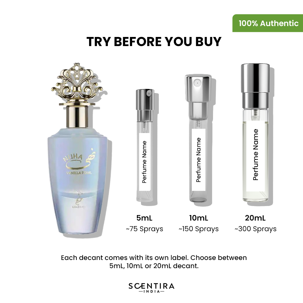 Buy Khadlaj Nuha Vanilla Pearl Eau de Parfum Online In India at Scentira