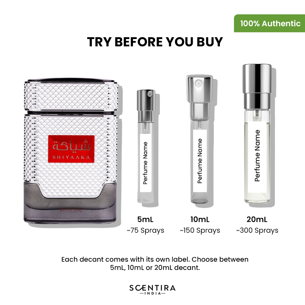 Buy Khadlaj Shiyaaka Silver Eau de Parfum Online In India at Scentira