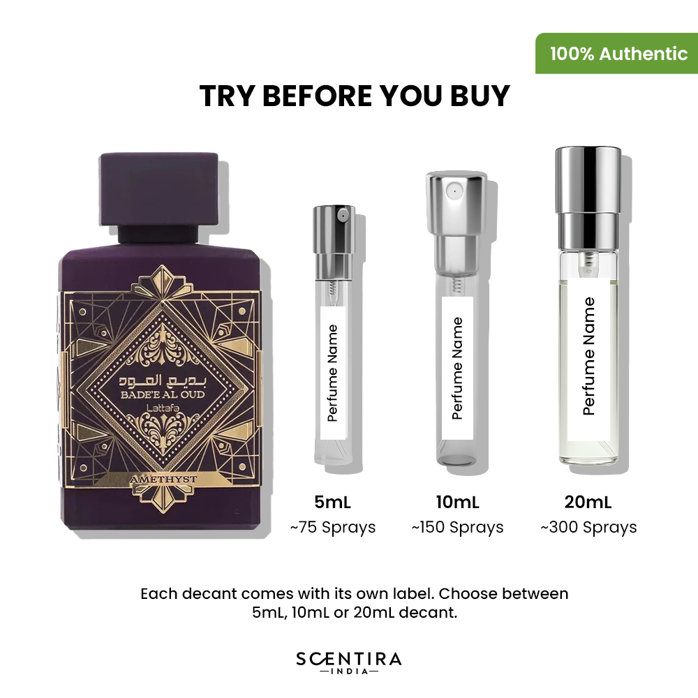 Buy Lattafa Bade'e Al Oud Amethyst Eau de Parfum Online In India at Scentira