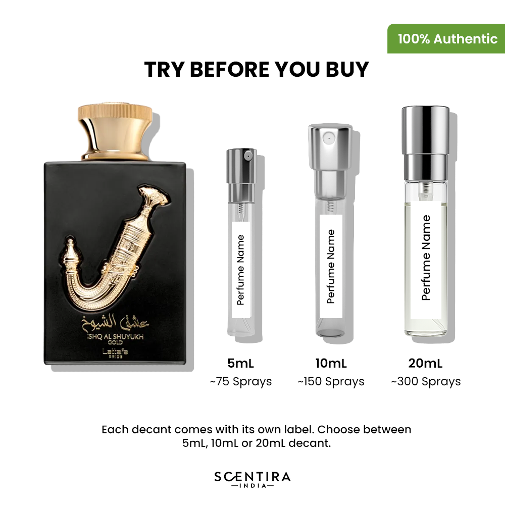 Buy Lattafa Ishq Al Shuyukh Gold Eau de Parfum Online In India at Scentira