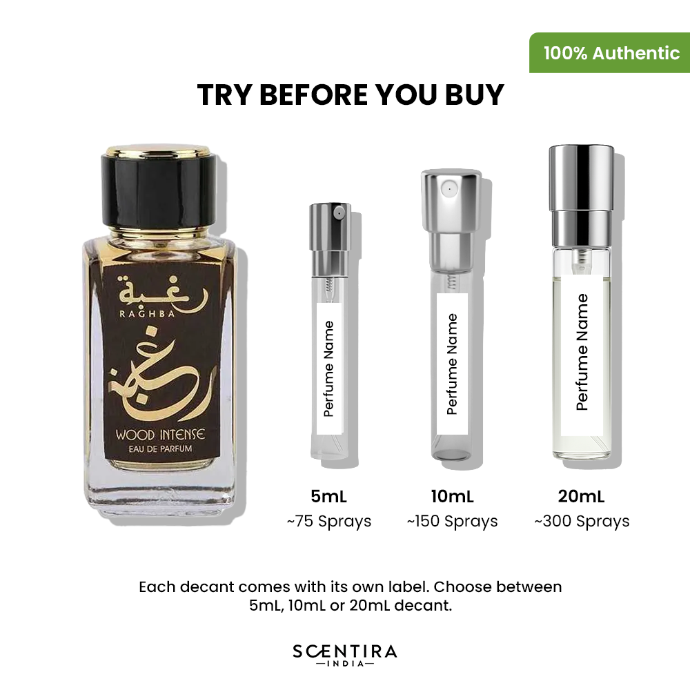 Buy Lattafa Raghba Wood Intense Eau de Parfum Online In India at Scentira