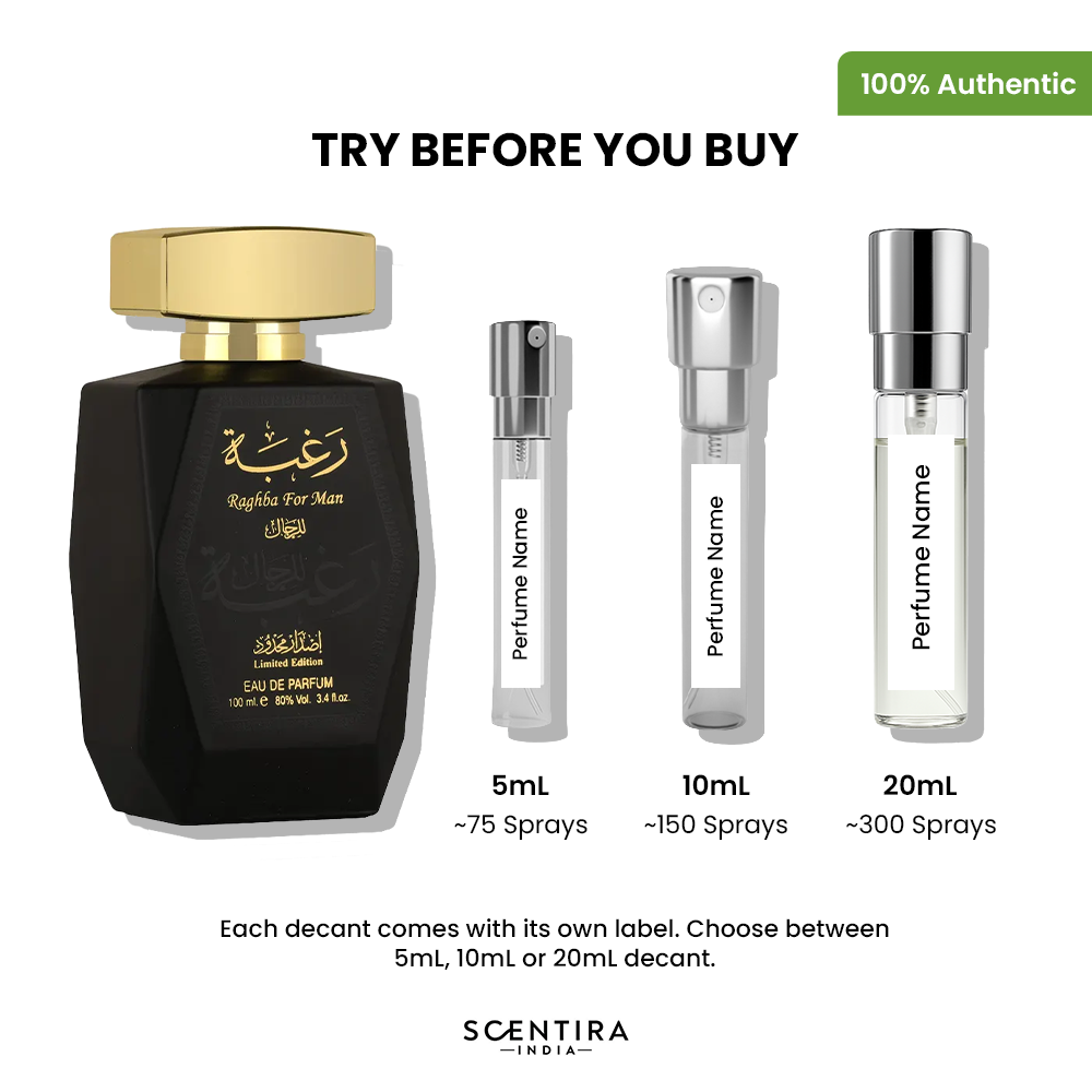 Buy Lattafa Raghba for Man Eau de Parfum Online In India at Scentira