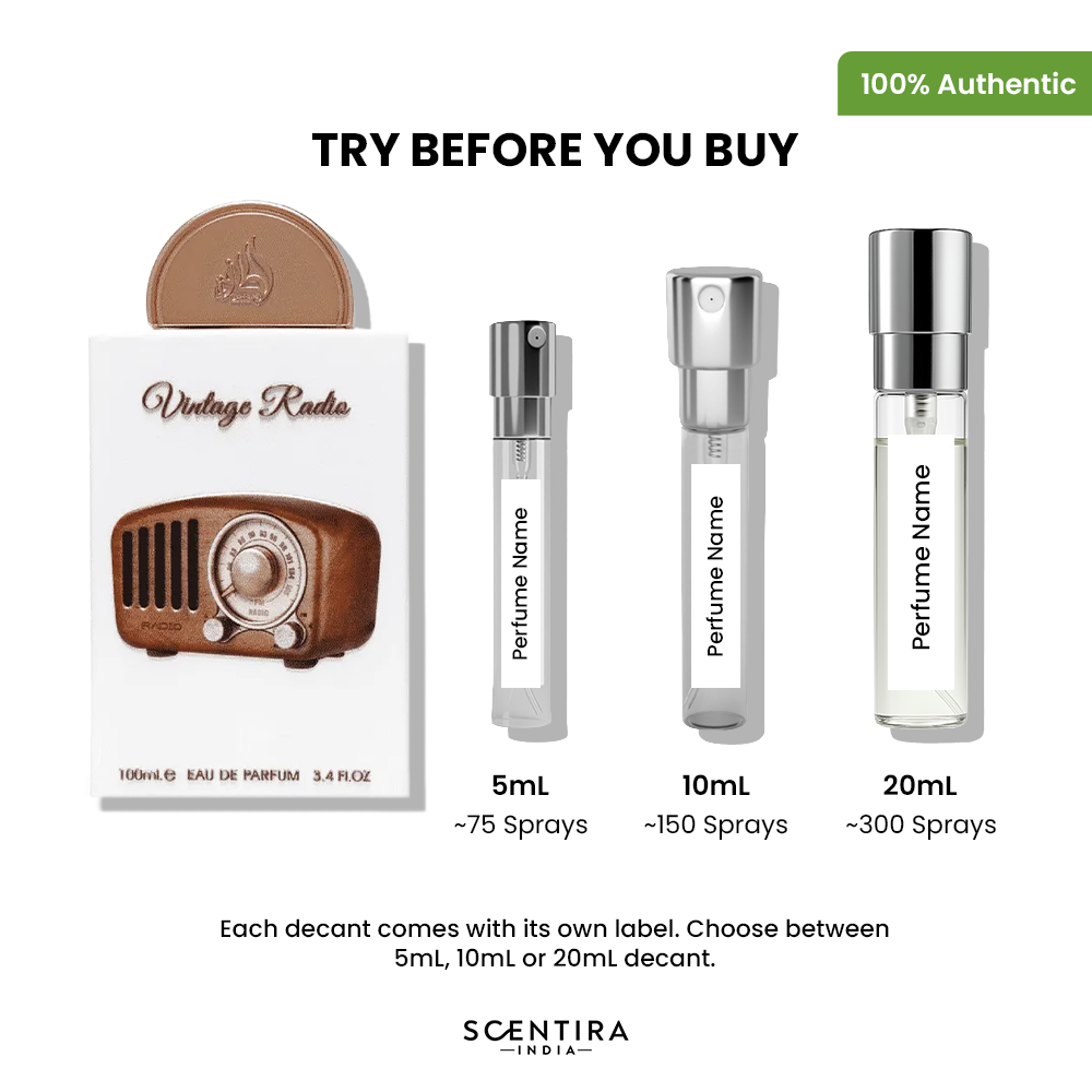 Buy Lattafa Vintage Radio Eau de Parfum Online In India at Scentira