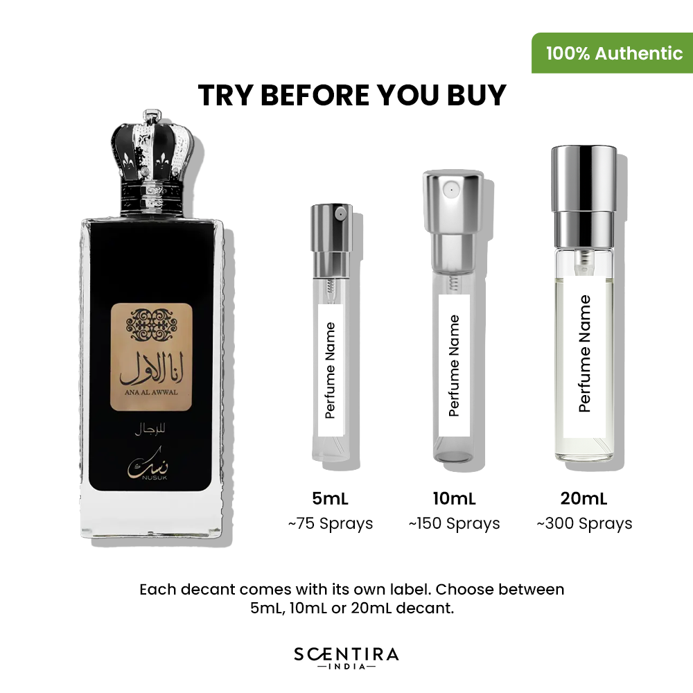 Buy Nusuk Ana Al Awwal Silver Eau de Parfum Online In India at Scentira