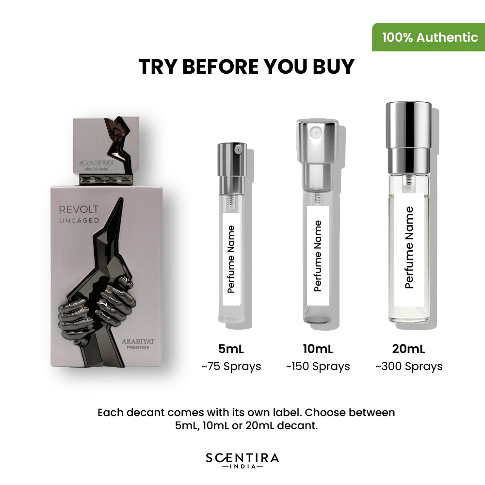 Buy Arabiyat Prestige Revolt Uncaged Eau de Parfum Online In India at Scentira at Scentira