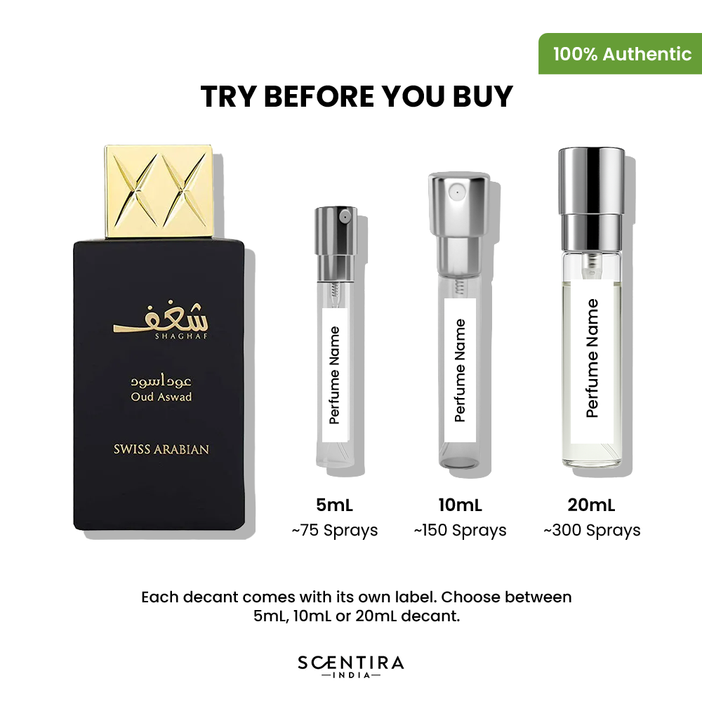 Buy Swiss Arabian Shaghaf Oud Aswad Eau De Parfum Online In India at Scentira
