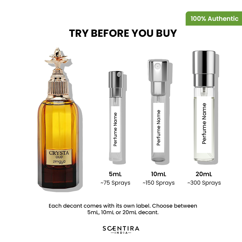 Buy Zimaya Crysta Oud Eau de Parfum Online In India at Scentira