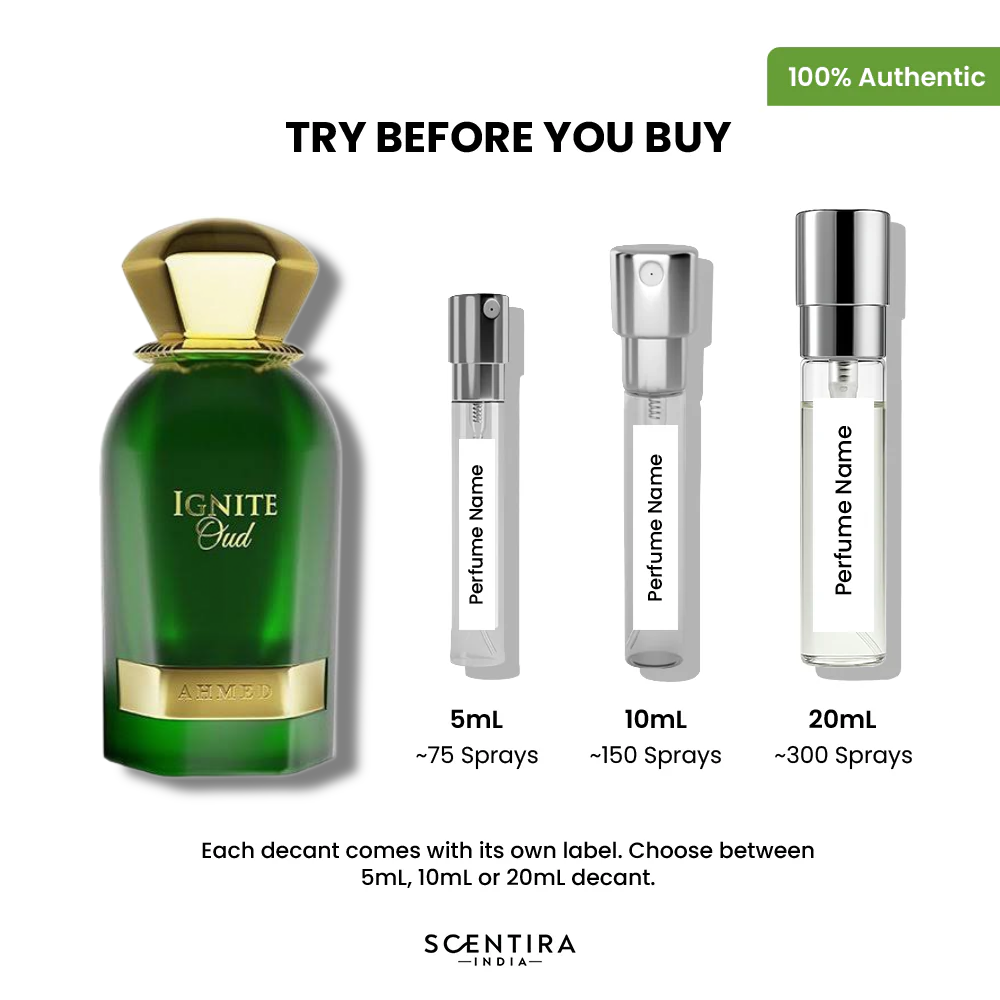 Buy Ahmed Al Maghribi Ignite Oud Eau de Parfum Online In India at Scentira at Scentira